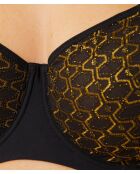Jay Bügel-BH in Übergröße, Schwarz und Gold