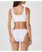 Sujetador blanco sin aros Cotton 360