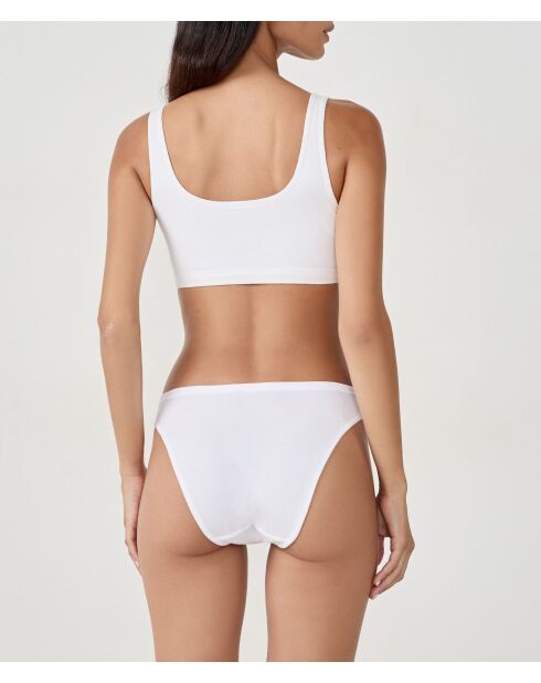 Sujetador blanco sin aros Cotton 360