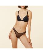 Amber Shiny W22 schwarzer Tanga