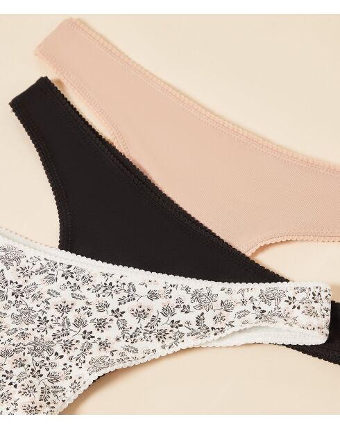 Set di 3 tangas Tona nere