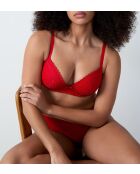 Panama-rode bh met beugel nr. 5