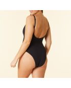 Perfecte zwarte katoenen bodysuit uit één stuk zonder beugel