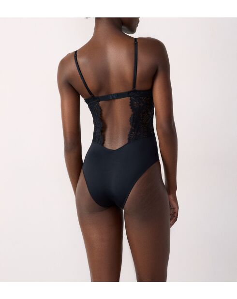 Success schwarzer, einteiliger Bügelbody