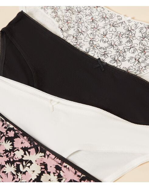 Set de 4 braguitas Sevgi negras