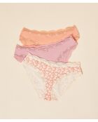 Set de 3 braguitas Lanam color melocotón
