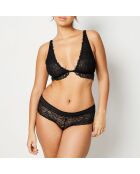 Zwarte tulpenbeha met beugel nr. 7