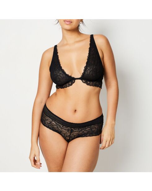 Zwarte tulpenbeha met beugel nr. 7