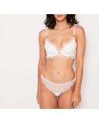 Tanga ecru in eblouie