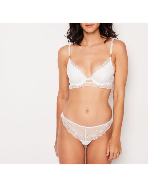 Tanga ecru in eblouie