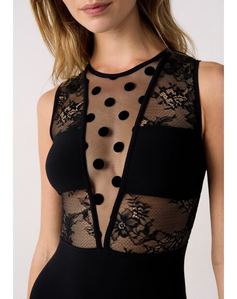 Body une pièce sans armatures Love Affair noir