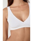 Sujetador blanco sin aros Cotton 360