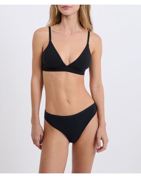 Reggiseno senza ferretto imbottitura rimovibile n° 8 Cotton 360 nero