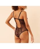 Body negro Grenade de una sola pieza con aros