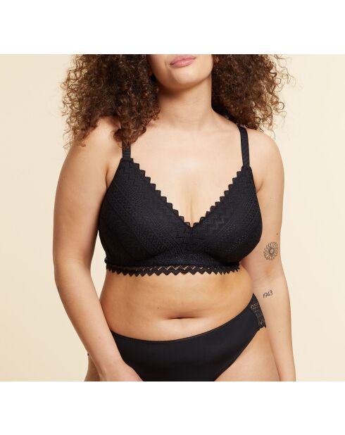 Sujetador negro con aros Voyage