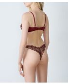 Exclusivo sujetador marrón con aros