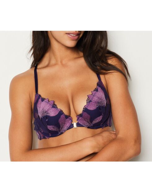 Exaltee Push-up-BH mit Bügel, Blaubeere