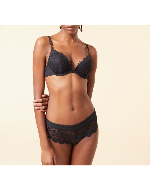 Himmelschwarzer Push-up-BH mit Bügel Nr. 2