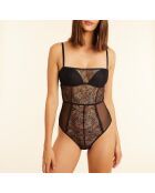 Body negro Grenade de una sola pieza con aros