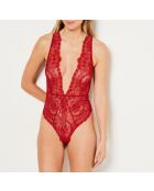 Body intero rosso senza ferretto La Chamade