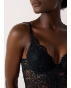 Success schwarzer, einteiliger Bügelbody