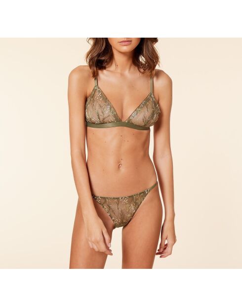 Louange Mesh kaki olijfkleurige bh zonder beugel