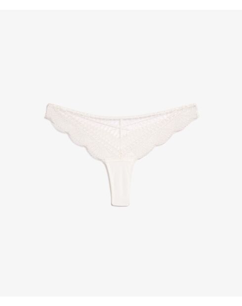 Tanga ecru in eblouie