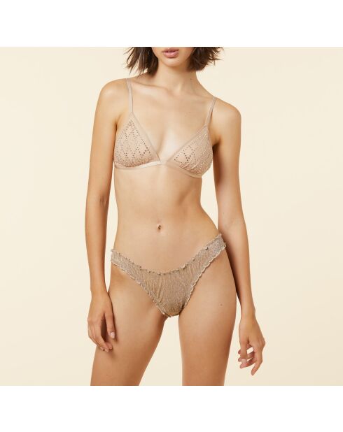 Perizoma Amber Shiny W22 color sabbia