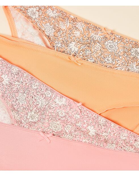 Set de 4 braguitas Silal de color rosa caramelo