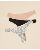 Set di 3 tangas Tona nere