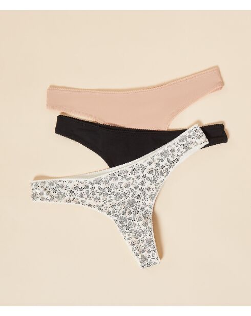 Set di 3 tangas Tona nere