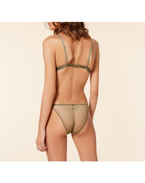 Louange Mesh kaki olijfkleurige bh zonder beugel