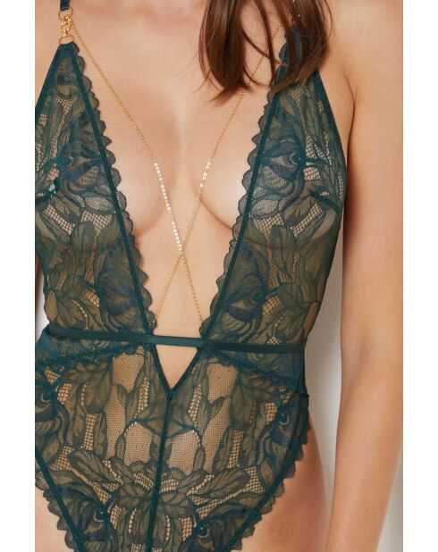 Body de una sola pieza sin aros de color verde abeto Embrace