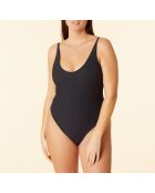 Perfecte zwarte katoenen bodysuit uit één stuk zonder beugel