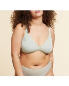 Nilgrüner, glänzender Bügel-BH