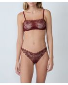 Exclusivo sujetador marrón con aros