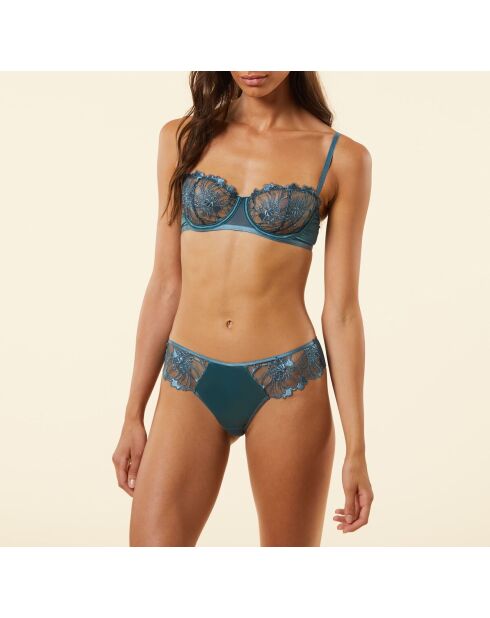 Sujetador Amaryllis con aros verde pato