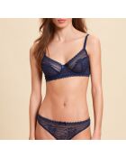 Panama-marineblauwe bh met beugel