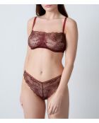 Exclusivo sujetador marrón con aros