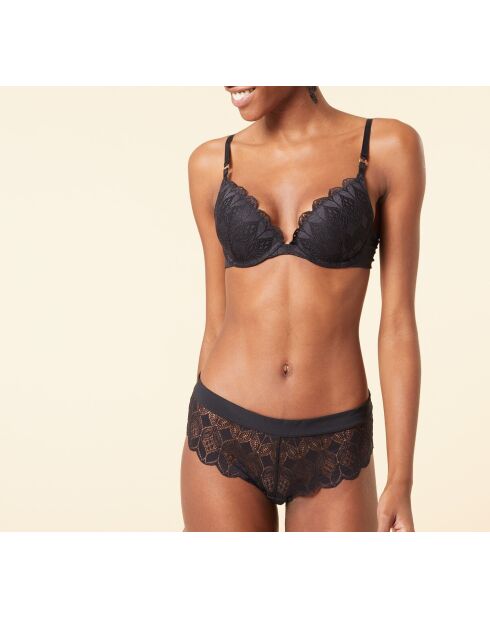 Himmelschwarzer Push-up-BH mit Bügel Nr. 2