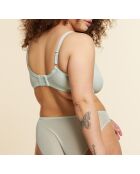 Nilgrüner, glänzender Bügel-BH