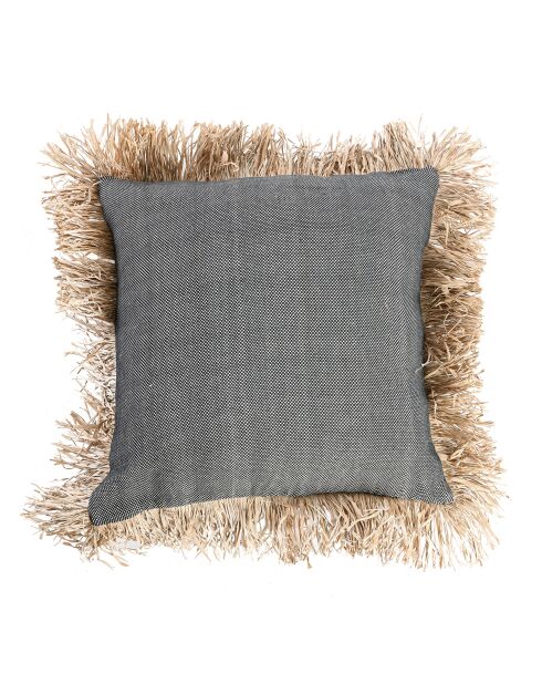 Bonita Kissenbezug aus Baumwolle, Naturschwarz, 60 x 60 x 2 cm