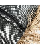 Bonita Kissenbezug aus Baumwolle, Naturschwarz, 60 x 60 x 2 cm