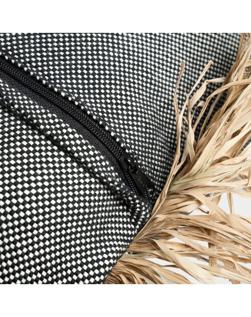 Bonita Kissenbezug aus Baumwolle, Naturschwarz, 60 x 60 x 2 cm