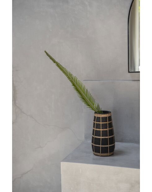 Le Vase Cutie Noir Naturel M - 14x14x26 cm