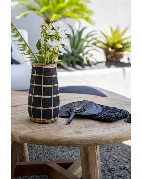 Le Vase Cutie Noir Naturel M - 14x14x26 cm