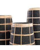 Le Vase Cutie Noir Naturel M - 14x14x26 cm