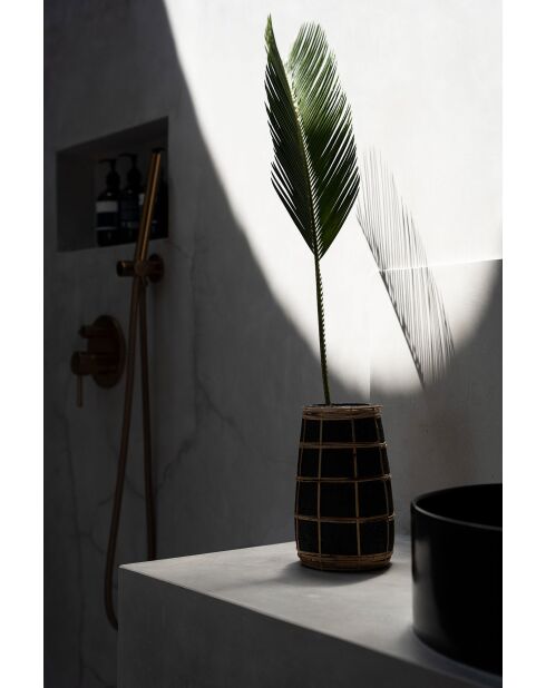 Le Vase Cutie Noir Naturel S - 14x14x22 cm