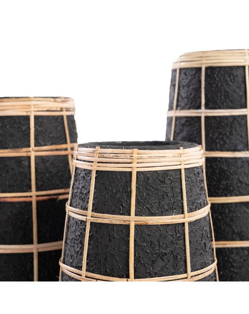 Le Vase Cutie Noir Naturel S - 14x14x22 cm