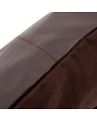La Housse De Coussin Cuir Quatre Panneaux - Chocolat - 60x60x1 cm